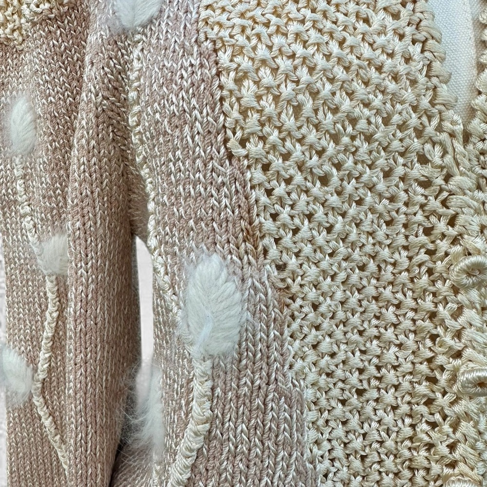 Vintage 70s–80s KippSport Wool Angora Cardigan L bohemian–romantic knitwear - Picture 8 of 11